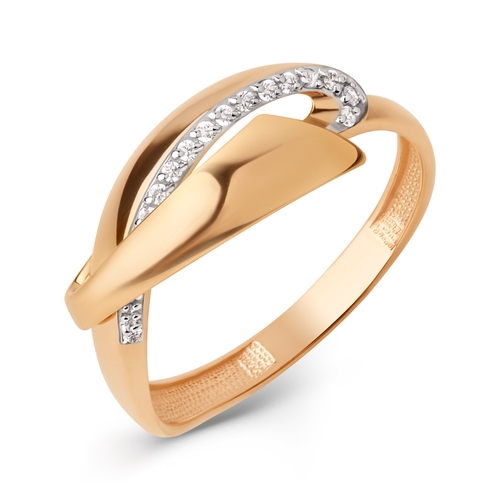 Кольцо, золото, фианит, 024921-1102